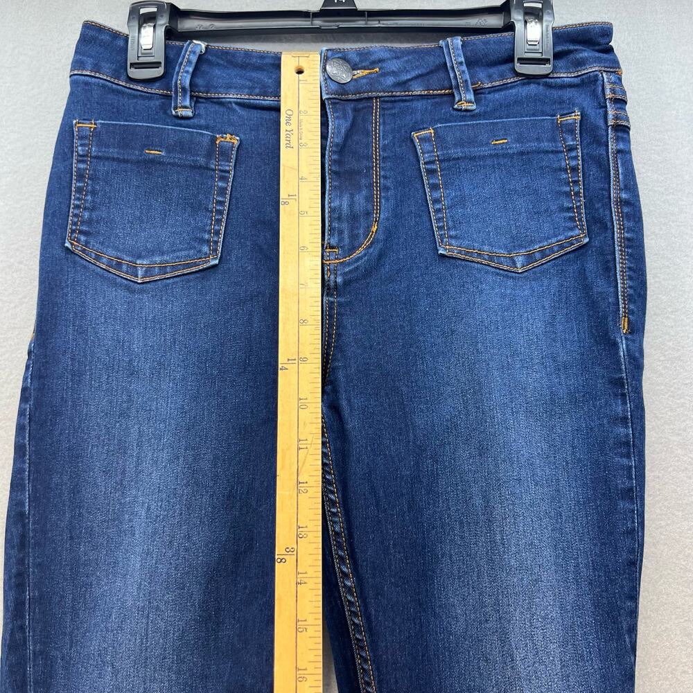 Free People Jeans Women's 28 (6) Blue Skinny Ankle Patch Pocket Preppy Normcore - Picture 4 of 14